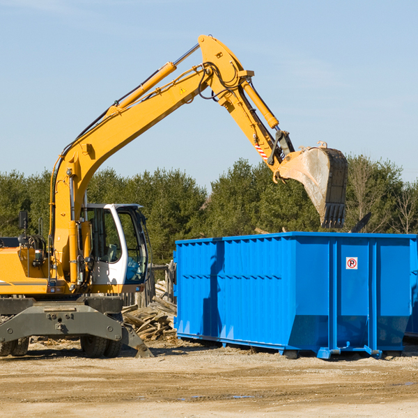 what size residential dumpster rentals are available in Novinger